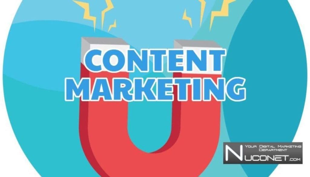 Illustration of a magnet representing the attraction power of Content Marketing